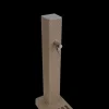 DOMMARTIN - Fontaine borne pixel avec vasque taupe avec robinet rounded h. 103cm x l. 5