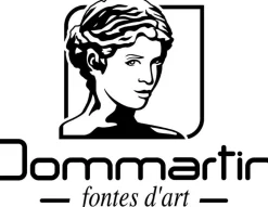 DOMMARTIN - Fontaine borne pixel avec vasque taupe avec robinet rounded h. 103cm x l. 5