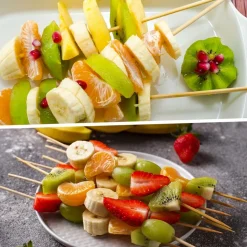 DOWNYPAWS - 200 brochettes en bois de bambou, adaptées à plusieurs scénarios