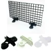 DOWNYPAWS - 10 grilles de filtre de fond d'aquarium, épissure de clip noir et blanc