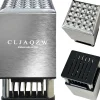 DOWNYPAWS - Attendrisseur de viande double face 2 en 1 en acier inoxydable avec 36 lames à aiguilles pour steak poisson noix, crustacés et plus
