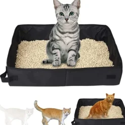 DOWNYPAWS - Bac à litière pour chat portable