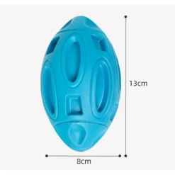 DOWNYPAWS - Balle jouet pour chien-jouet pour chien balle en caoutchouc-jouets interactifs-football bleu