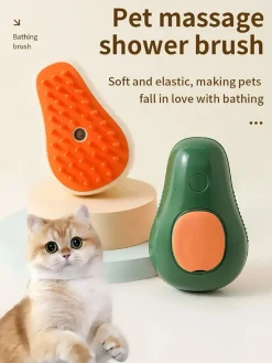 DOWNYPAWS - Brosse à vapeur multifonction pour animaux de compagnie et chats: outil de toilettage nettoyant et masseur pour poils