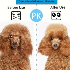 DOWNYPAWS - Brosse autonettoyante en silicone bleu, épilation en une seule touche pour chats et chiens