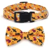DOWNYPAWS - Collier pour chien d'halloween avec motifs de citrouille, fantôme et chauve - souris taille s : 1,5*40cm jaune