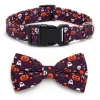 DOWNYPAWS - Collier pour chien d'halloween avec motifs de citrouille, fantôme et chauve - souris xl : 2,5*70cm violet
