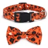 DOWNYPAWS - Collier pour chien d'halloween avec motifs de citrouille, fantôme et chauve - souris taille m : 2,0*50cm couleur orange