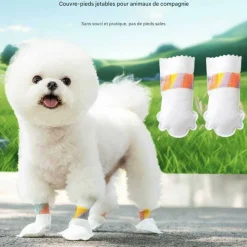 DOWNYPAWS - Couvoirs à pied d'animaux jetables, non tissés et anti - glissants taille s downypaws