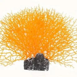 DOWNYPAWS - Décoration en corail en silicone pour aquarium, arbre de corail jaune