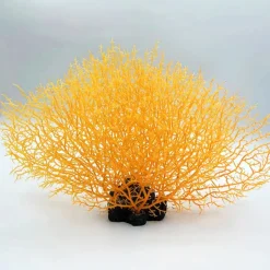 DOWNYPAWS - Décoration en corail en silicone pour aquarium, arbre de corail jaune