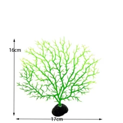 DOWNYPAWS - Décoration en corail et micro-plantes pour aquarium vert