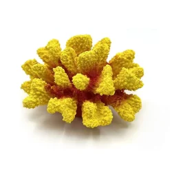 DOWNYPAWS - Décoration en corail en résine pour aquariums de mer jaune