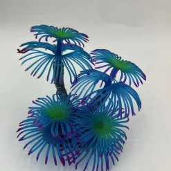 DOWNYPAWS - Décoration en corail doux simulé en silicone écologique pour aquarium bleu