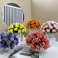 DOWNYPAWS - Décoration florale artificielle ins fashion rouge