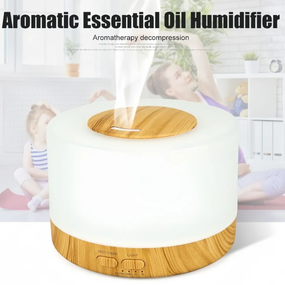 DOWNYPAWS - Diffuseur d'huiles essentielles - humidificateur à ultrasons (500 ml, faible bruit)