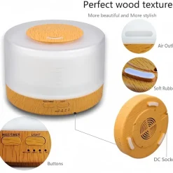 DOWNYPAWS - Diffuseur d'huiles essentielles - humidificateur à ultrasons (500 ml, faible bruit)