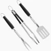 DOWNYPAWS - Ensemble de barbecue d'extérieur en acier inoxydable 3 pièces