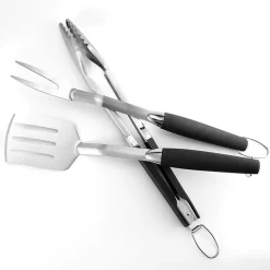 DOWNYPAWS - Ensemble de barbecue d'extérieur en acier inoxydable 3 pièces