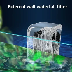 DOWNYPAWS - Filtre cascade 3 en 1 pour aquarium - puissant et silencieux