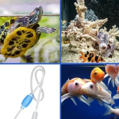 DOWNYPAWS - Filtre d'aquarium-aspirateur décoration d'aquarium-bleu 1,5 m