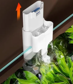 DOWNYPAWS - Filtre pour aquarium: générateur d'oxygène pompe de circulation et petite cascade en un - filtre mural pour purification de l'eau