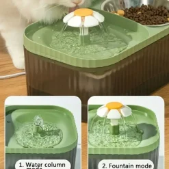 DOWNYPAWS - Fontaine à Eau Automatique Pour Chat, Gamelle En Acier Inoxydable