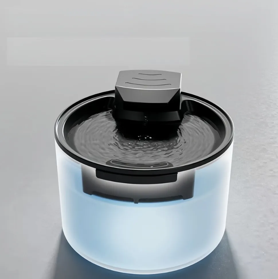 DOWNYPAWS - Fontaine à eau pour chat : en acier inoxydable filtre automatique grande capacité de circulation d'eau
