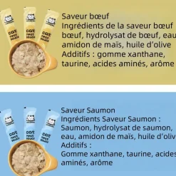 DOWNYPAWS - Friandises pour chats,saveur de thon 20 paquets*14g, riches en oméga 3 et 6, avec taurine et vitamine e
