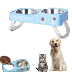 DOWNYPAWS - Gamelle double pliable pour chien et chat