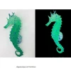 DOWNYPAWS - Hippocampe en silicone lumineux simulé pour la décoration d'aquarium avec ventouse vert*2