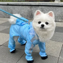 DOWNYPAWS - Imperméable pour chien- avec sac de rangement-taille l : longueur du dos : 37 cm