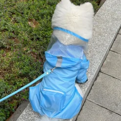 DOWNYPAWS - Imperméable pour chien- avec sac de rangement-taille l : longueur du dos : 37 cm