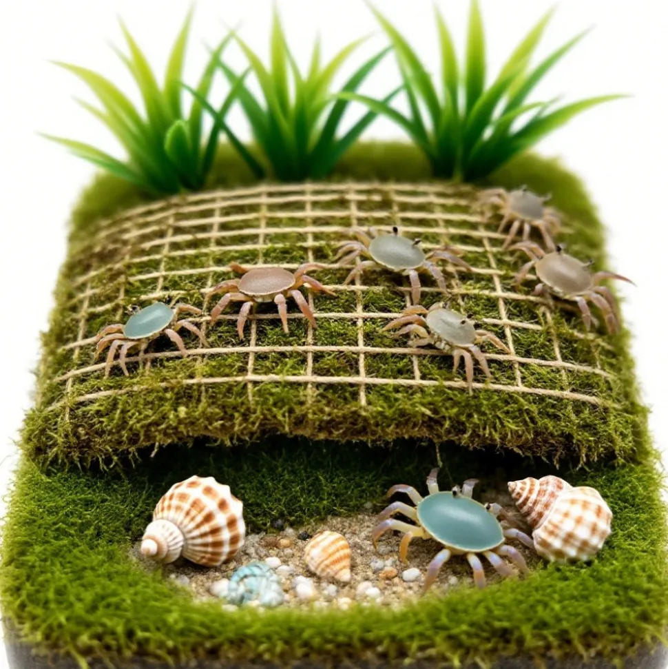 DOWNYPAWS - Jeu d'escalade pour hermit crab et escargot 4 pièces