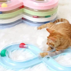 DOWNYPAWS - Jouet interactif pour chat -plateau tournant pour jouets pour chats-amovible