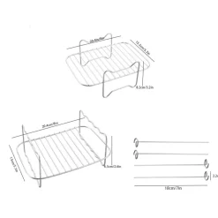 DOWNYPAWS - Kit de grille pour friteuse à air