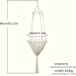 DOWNYPAWS - Lit Suspendu Pour Chat, Panier Hamac En Corde Tissée