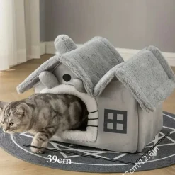 DOWNYPAWS - Maison Pour Chatons, Lit Confortable Et Lavable, Coussins Amovibles