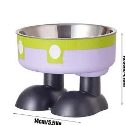 DOWNYPAWS - Mangeoire hauteur ergonomique - acier inoxydable vert