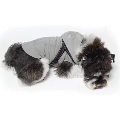 DOWNYPAWS - Manteau pour chiens-avec harnais-réfléchissant imperméable-gris taille 2xl