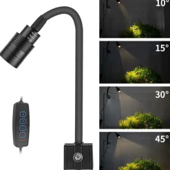 DOWNYPAWS - Mini lampe à pince led pour aquarium, ornement d'aménagement paysager