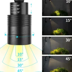 DOWNYPAWS - Mini lampe à pince led pour aquarium, ornement d'aménagement paysager