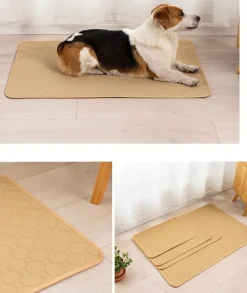 DOWNYPAWS - Nappe anti-urine pour animaux de compagnie réutilisable 35*50cm beige