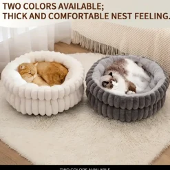 DOWNYPAWS - Nid pour chien et chat de petite taille coussin épaissi et grand 40*40cm gris foncé