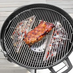 DOWNYPAWS - Panier à charbon de bois pour barbecue d'extérieur en tôle galvanisée