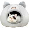 DOWNYPAWS - Panier pour chat-lit pour chat- forme de chat gris-xl 40 x 40 x 40 cm