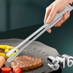 DOWNYPAWS - Pinces à grillade en acier inoxydable