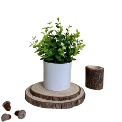 DOWNYPAWS - Plantes vertes artificielles en pot, gazon artificiel