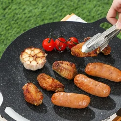 DOWNYPAWS - Plaques de barbecue portables en roche maifanite d.30 cm