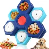 DOWNYPAWS - Plateau tournant d'alimentation à 3 niveaux, jouet d'alimentation pour chien